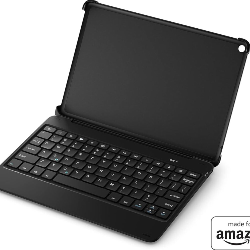 Amazon Bluetooth Keyboard with detachable case in Black, for Fire HD 10